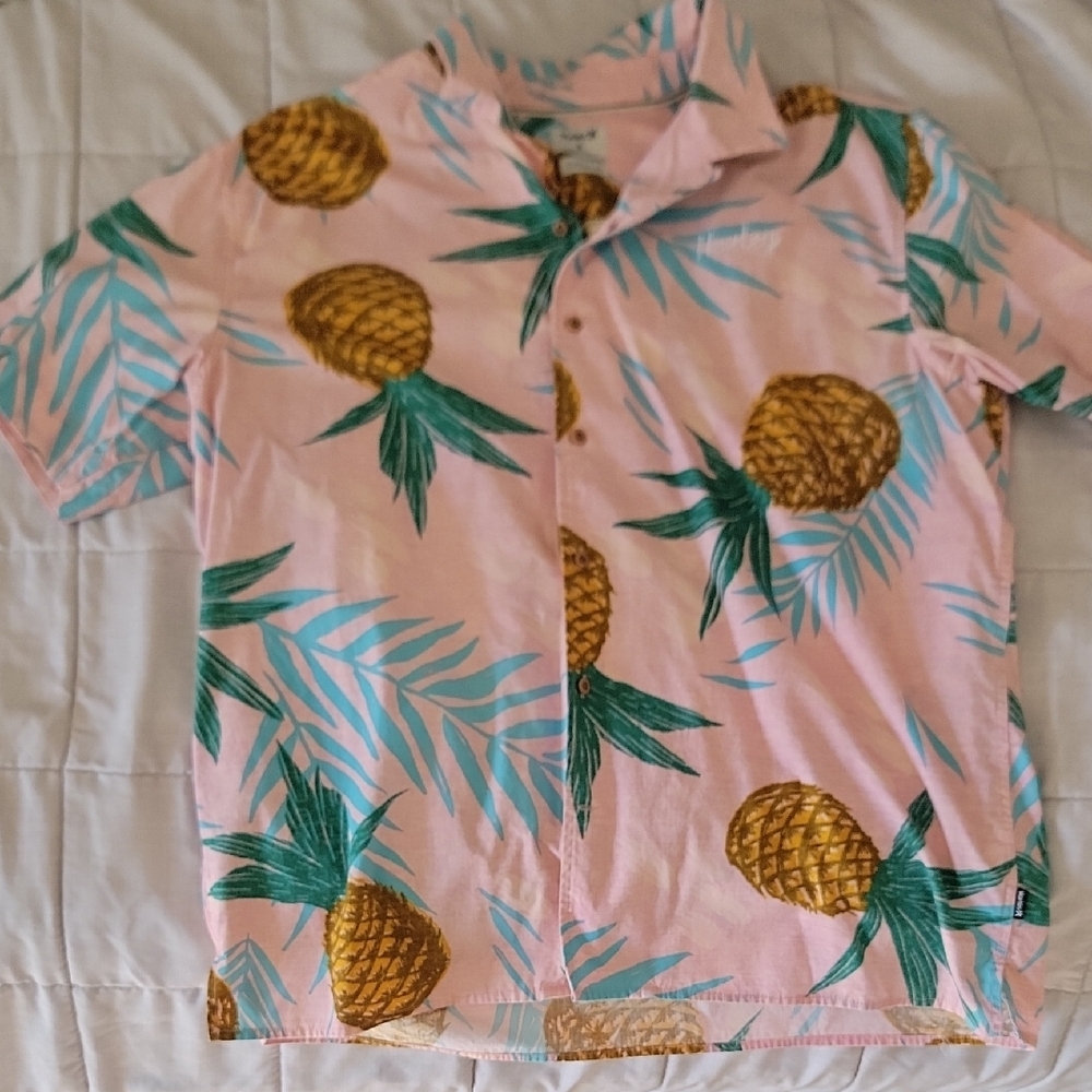Hurley Pineapple Hawaiian Button Up Shirt